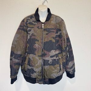 Calvin Klein men’s camo bomber jacket
